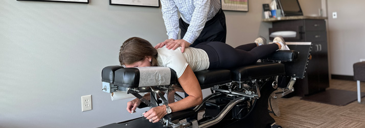 Chiropractor LaPorte IN Matthew Kirkham With Scoliosis Patient