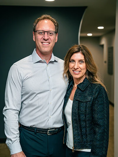 Matthew Kirkham and Linnea Posing Together in Practice Hallway